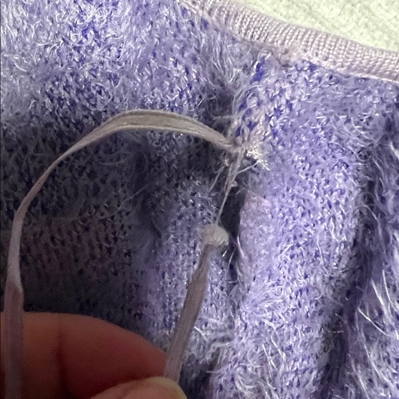 This is a House of Sunny Wannabe Hockney dress in shades violet wavy knit - Picture 7 of 17